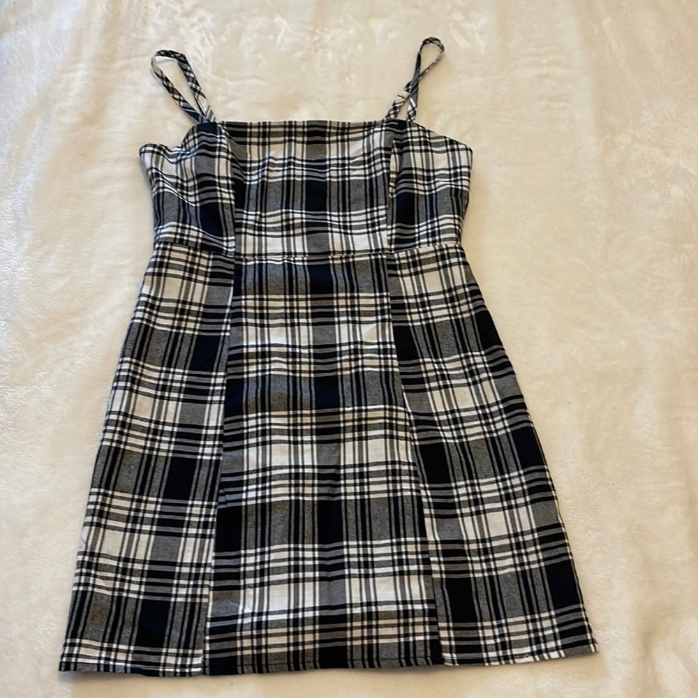 Plaid jumper dress